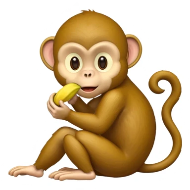 monkey eating banana sticker