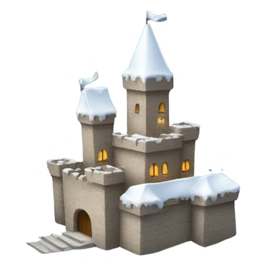Christmas Snow covered castle  sticker