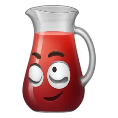 jug of red juice sticker