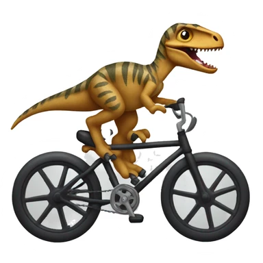 A velociraptor on a bike sticker