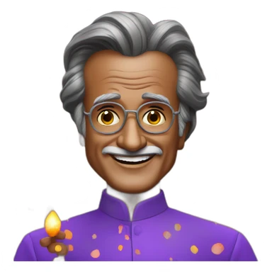 rajinikanth celebrating Diwali festival India sticker