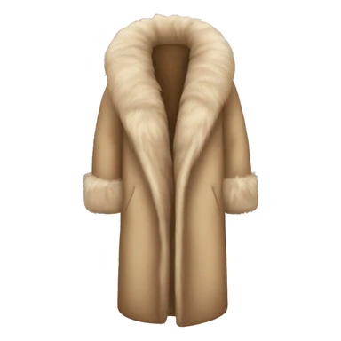 Long beige fur coat sticker