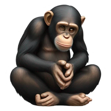 Chimp praying sticker