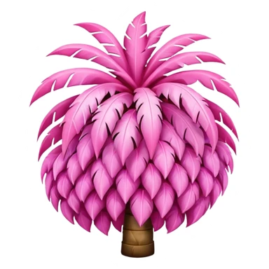 Pink palm puff sticker