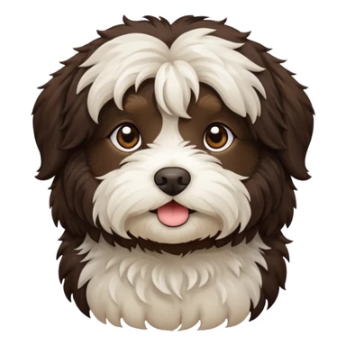 Dark brown Havanese  sticker