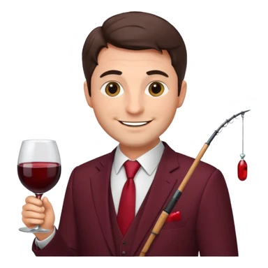 A male Italian accountant who loves red wine fishing movies sticker
