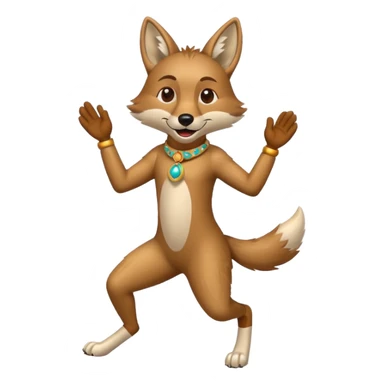 Coyote dancing sticker