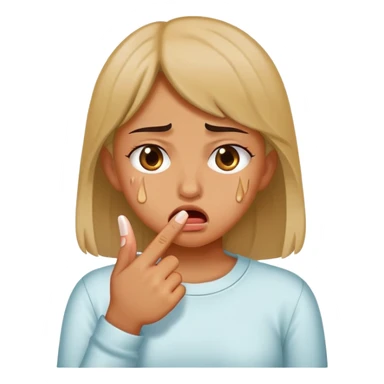 girl sticking out her middle finger and vomiting at the same time, making a face of disgust sticker