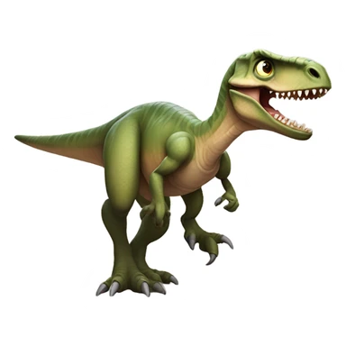 Raptor Dino with cute eyes sticker