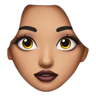Emoji with lashes big lips with long nails slaying  sticker