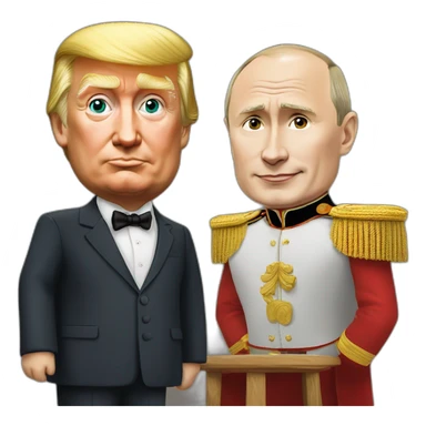 Donald Trump et Vladimir putin sticker