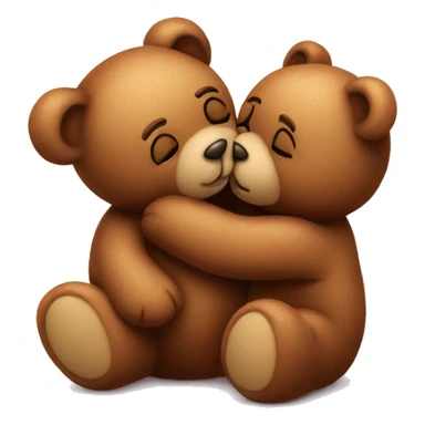 teddy bear kissing another teddy bear sticker