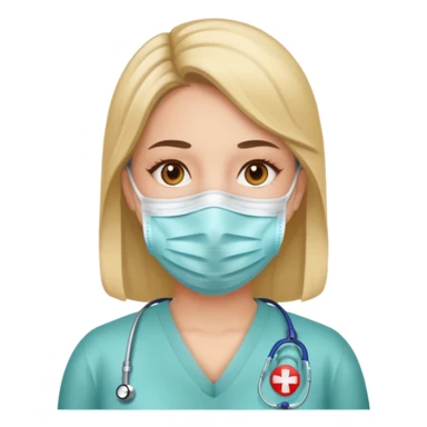 chronic diseases woman iOS emoji style sticker