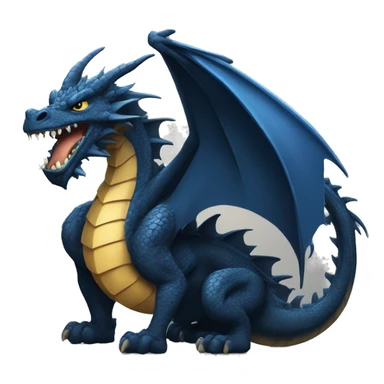 Big black Dragon with smaller Dark Blue Dragon and Little Golden Dragon in the middle sticker