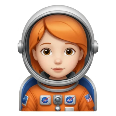 Girl kid in Astronaut Uniform
 sticker