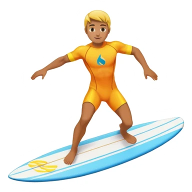 Person surfing on costume  sticker
