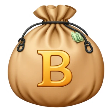 Generate a money bag with the letter B in the middle instead of the $ sticker
