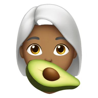 naomi avalos eating avocado sticker