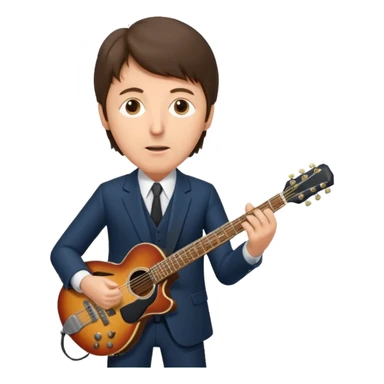 Paul McCartney playing guitar suit sticker