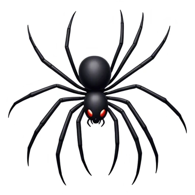 Black spider with 4 legs sticker