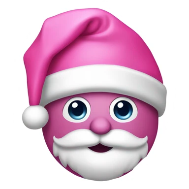 pink santa hat sticker