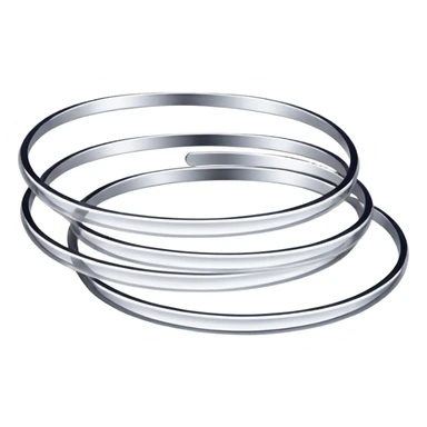 Clear  Slim Glass Bangles set sticker