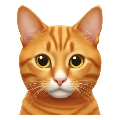orange cat with heart eyes  sticker
