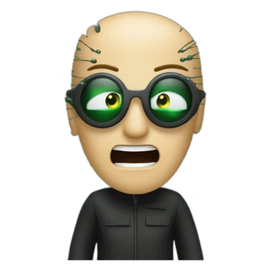 the matrix debugging maniac going crazy finding bugs sticker
