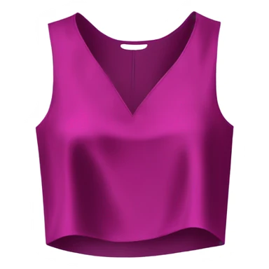 Realistic magenta cut out silk crop top blouse. sticker