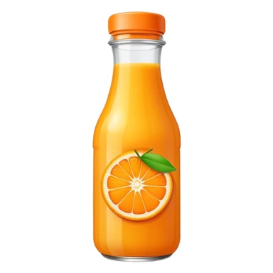 Orange juice bottle sticker