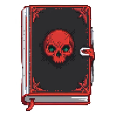 red cursed book sticker