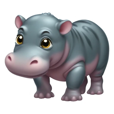 baby pygmy hippo sticker