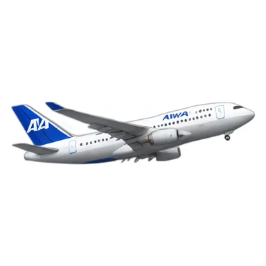 all nippon airways airplane sticker