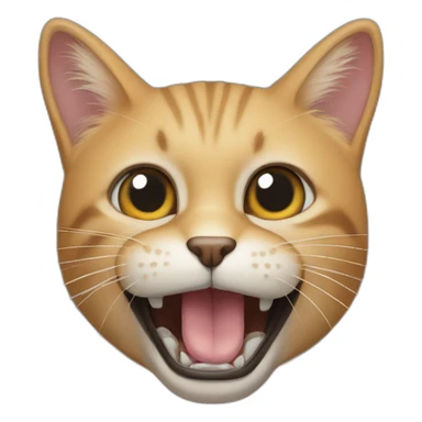 Gato con lengua afuera sticker