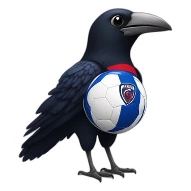 a crow wearing a san lorenzo soccer shirt sticker