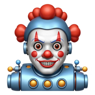 iron mike ai clanker the funny clown intelligence sticker
