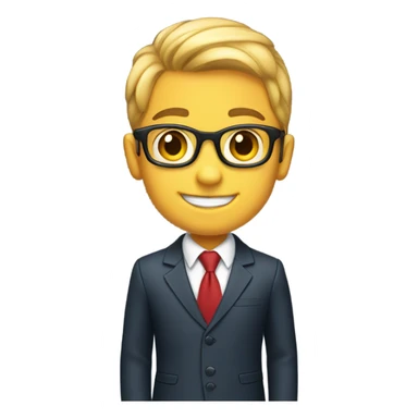 smiling boy in formal attire sticker