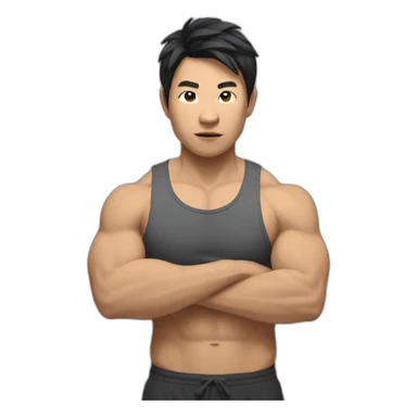 Asian CrossFiter Gesturing No sticker