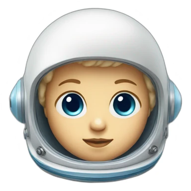white baby blue eyes astronaut body sticker