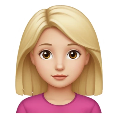 Girl blond long hars BRown eis sticker