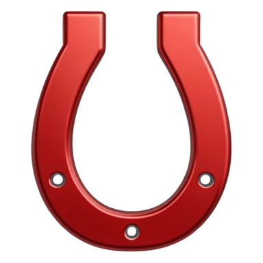 mettalic red horseshoe magnet sticker