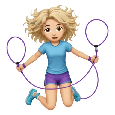 jumping rope tangled sticker