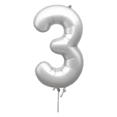 balloon-shaped-like-number-3 sticker