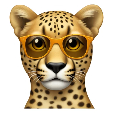 Cheetah wearing sunglasses sticker