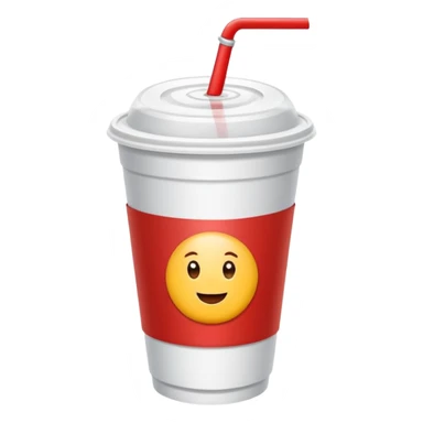 plain white soda cup from a fast food restaurant sticker