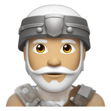 barbarian soldier with white skin facing forward sticker