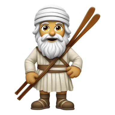 socrates on mountain skis sticker