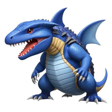 Hyperrealistic Garchomp-Gible-Gabite-fusion  sticker