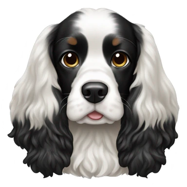 Black and white cocker spaniel  sticker