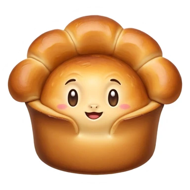 Cinematic Realistic Yorkshire Pudding Dish Emoji, showcasing a light, airy, golden puff with a crispy exterior rendered with lifelike detail and soft natural lighting that accentuates its classic appeal. sticker